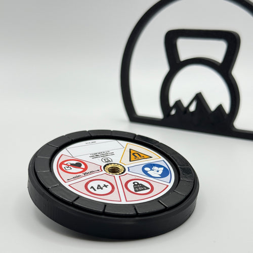 I•CAN•HOLD 2,5kg Black Edition, die MagSafe Handyhalterung für's Gym in der Rückansicht drapiert mit schräger draufsicht